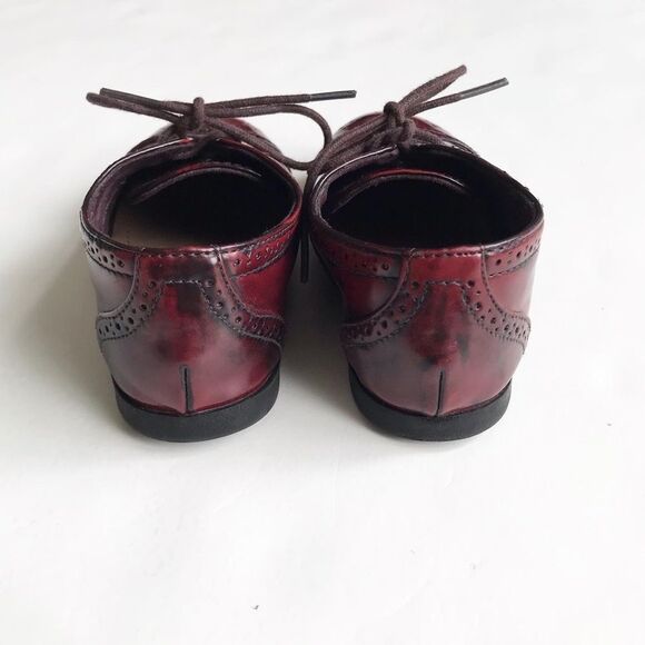 ZARA HTF maroon Oxford bluchers EUC size 23(7) - Picture 6 of 7